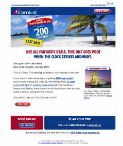 Carnival Cruise Lines Email